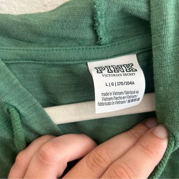 Pink green zip up sweatshirt - Picture 7 of 7